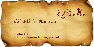 Ádám Marica névjegykártya